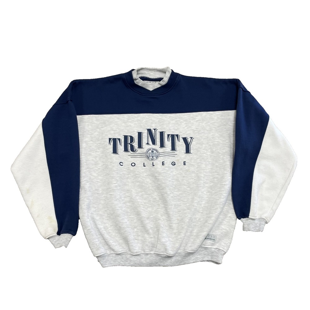 Vintage Trinity College Sweatshirt Men XL Blue 1990s Gear